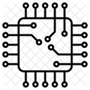 Prozessorchip Integrierter Schaltkreis Computerchip Symbol