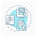 Speichern Und Weiterleiten Telemedizin Asynchron Symbol