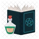 Spell book and magic potion  Symbol