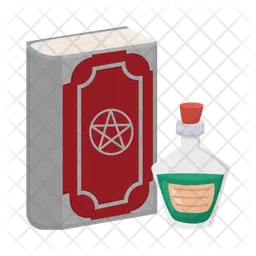 Spell book and magic potion  Icon