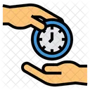 Spend Time Time Management Hands Icon