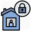 Ausgangssperre Quarantane Zuhause Symbol