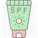 Spf Schutz Lineales Farbsymbol Symbol