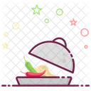 Spicy Food Food Cloche Lid Icon