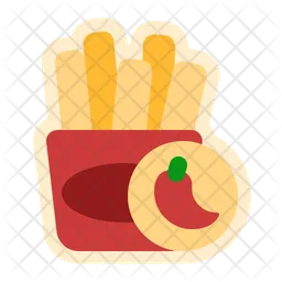 Spicy french fries  Icon
