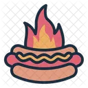 Spicy Hotdog Hotdog Sausage Icon
