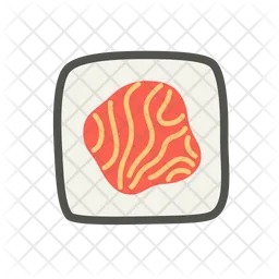 Spicy salmon sushi roll  Icon