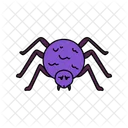 Spider Colored Outline Insect Halloween Icon