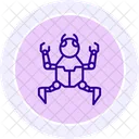 Spider Bot Color Circle Icon Icon