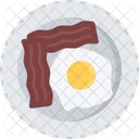 Gebraten Eier Speck Symbol