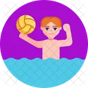 Schwimmbadspiele Ball Spiel Symbol