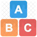 Blocke Spielzeug 3 D Symbol