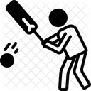 Spieler Cricket Schlagmann Symbol
