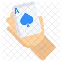 Spieler Blaues Pik Hand Icon