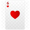 Sechs Rot Poker Symbol