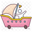 Spielzeug Segelboot Baby Segelboot Schiff Icon