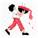 Spilling Soup Blood Scary Icon