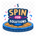 Spin Losung Spinnen Rad Symbol