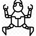 Spider Bot Liniensymbol Icon