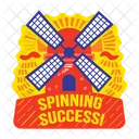 Spinning Success Windmill Praising Icon