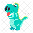 Dinosaur Stickers Dinosaur Cartoon Dinosaur Mascot Icon