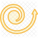 Spiral Arrow Duotone Line Icon Icon