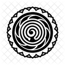 Spiral Symbol Swirling Tribal Icon