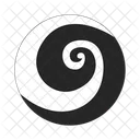 Spiralen Ornament im Kreis  Symbol