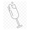 Splashing champagne wine glass outline  Icon