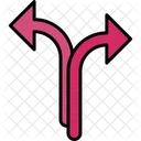 Split Arrows Bifurcation Icon