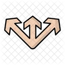 Split Arrow Direction Arrow Icon