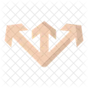 Split arrow icon  Icon