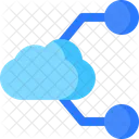 Cloud Network Split Icon