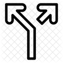 Split Way Left Icon
