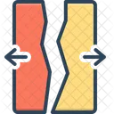 Split Divided Broken Icon
