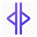 Split Button Cut Icon