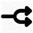 Split Arrows Two Way Icon