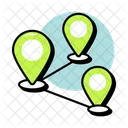 Split Marker Pin Marker Pin Sticky Pin Icon