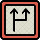 Split Road Board  Symbol