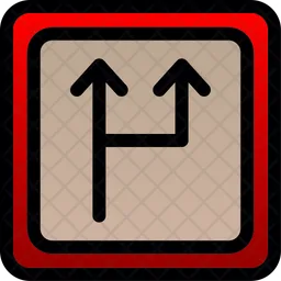 Split Road Board  Icon