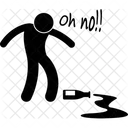 Oh No Spill Fall Down Icon