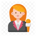 Spokesperson Female Spokesperson Journalist Icon