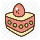 Sponge Cake Cherry Icon