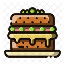 스펀지 케이크 케이크 푸딩 아이콘
