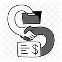 Black Monochrome Sponsorship Illustration Illustration Sponsorship Investment Symbol