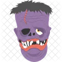 Spooky Face Zombie Icon