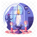 Spooky Candles Candlelight Candlestick Icon