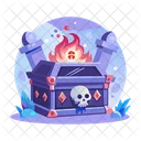 Spooky Chest Treasure Scary Icon