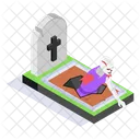 Spooky Grave Creepy Icon