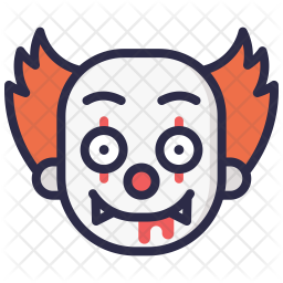 Spooky Halloween Clown Icon